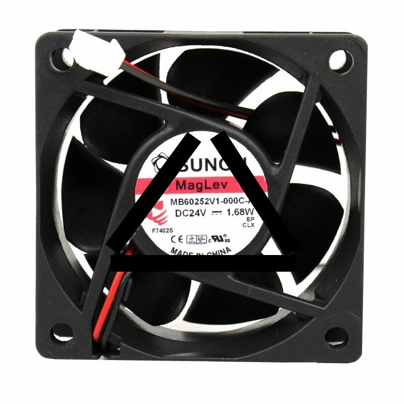 SUNON MB60252V1-000C-A99 DC 24V 1.68W 2 Wires Axial Cooling Fan