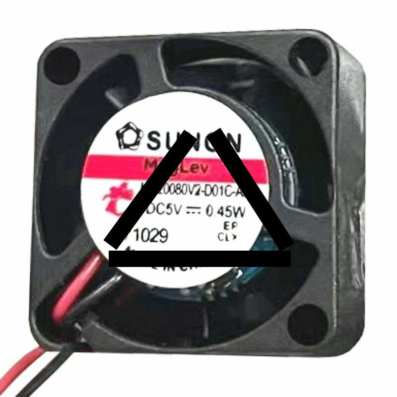 Sunon MC20080V2-D01C-A99 DC 5V 0.45W 2 Wires Axial Cooling Fan