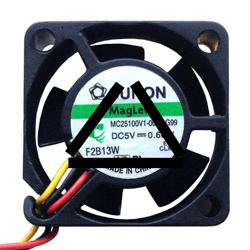 Sunon MC25100V1-0000-G99 DC 5V 0.60W 3 Wires Axial Cooling Fan