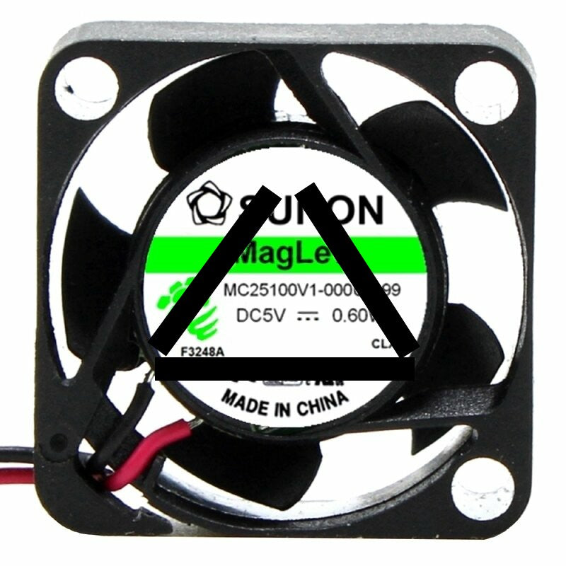 Sunon MC25100V1-000U-A99 DC 5V 0.6W 2 Wires Axial Cooling Fan