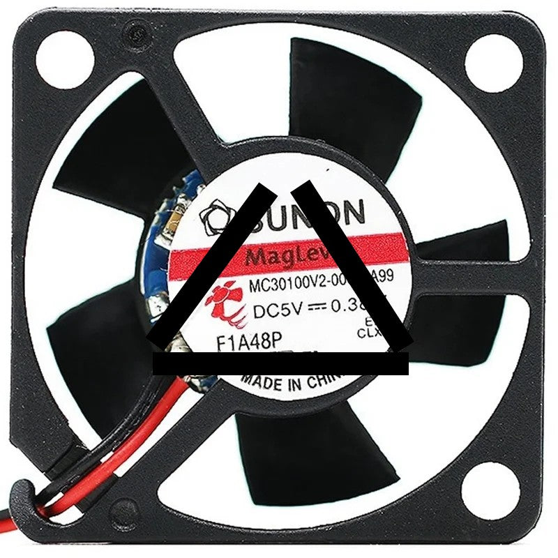 Sunon MC30100V2-000C-A99 DC 5V 0.38W 2 Wires Axial Cooling Fan