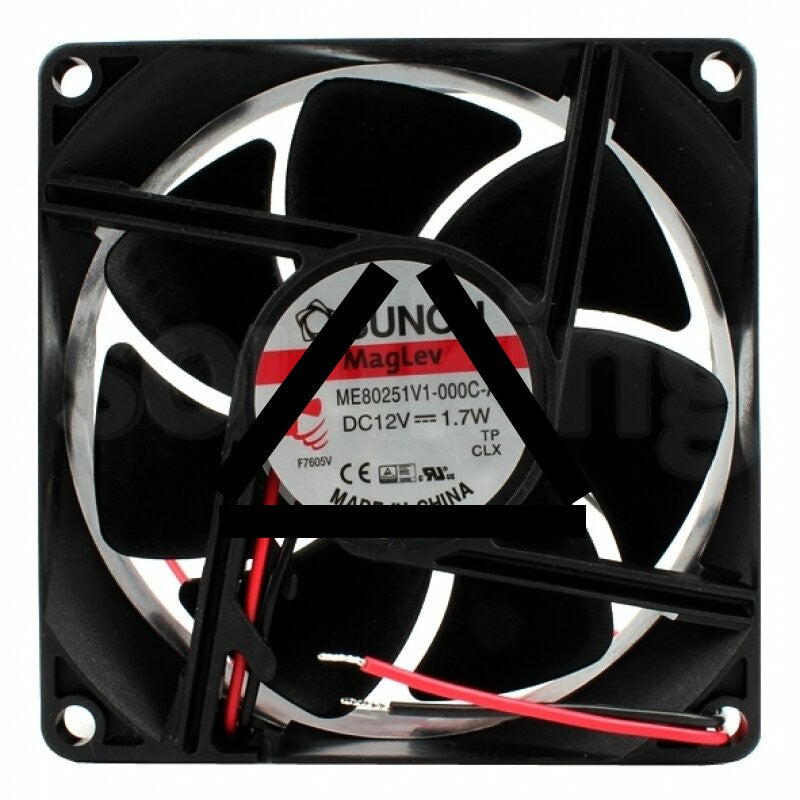 Sunon ME80251V1-000C-A99 DC 12V 1.7W 2 Wires Axial Cooling Fan