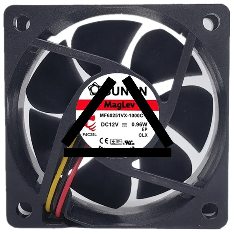 Sunon MF60251VX-1000C-G99 DC 12V 0.96W 3 Wires Axial Cooling Fan