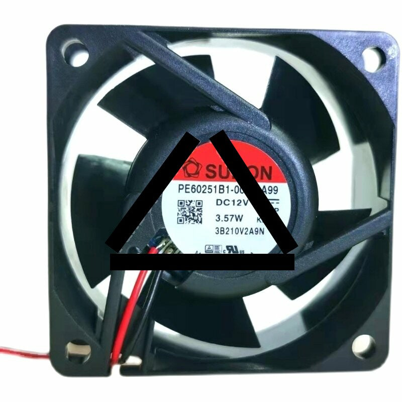 Sunon PE60251B1-000C-A99 DC 12V 3.57W 2 Wires Axial Cooling Fan
