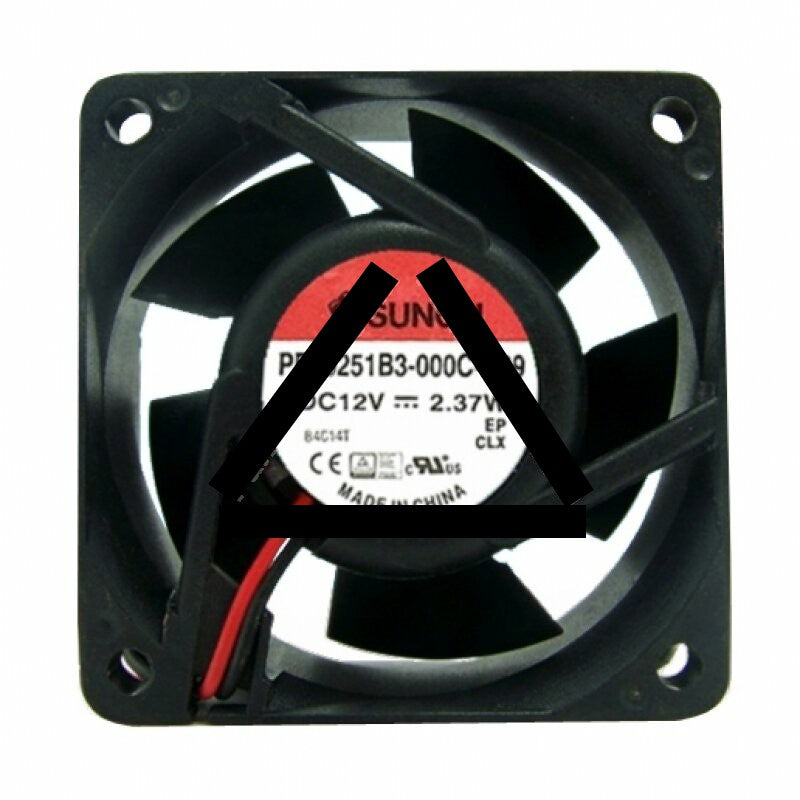 Sunon PE60251B3-000C-A99 DC 12V 2.37W 2 Wires Axial Cooling Fan