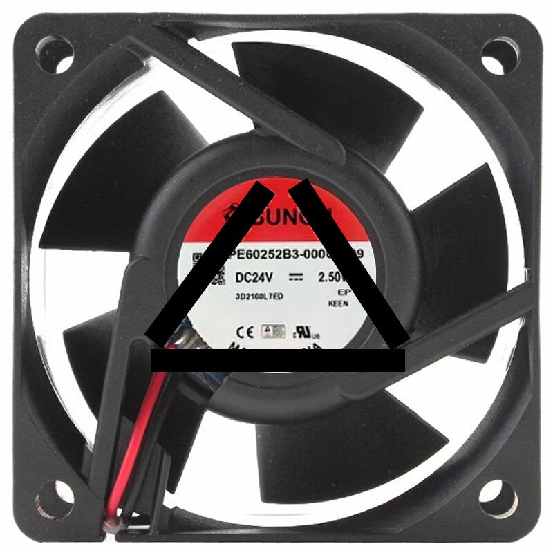 Sunon PE60252B3-000C-G99 DC 24V 2.50W 2 / 3 Wires Axial Cooling Fan