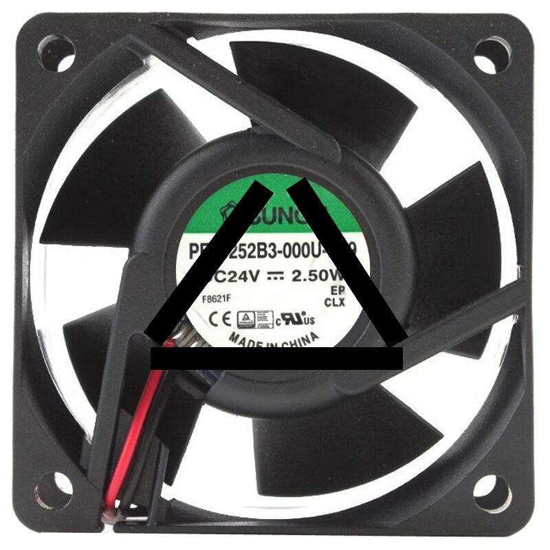 Sunon PE60252B3-000U-FA9 DC 24V 2.50W 2 / 3 Wires Axial Cooling Fan