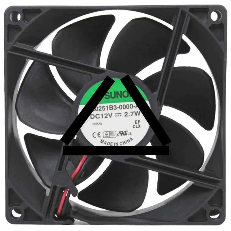 Sunon PF80251B3-0000-A99 DC 12V 2.7W 2 Wires Axial Cooling Fan