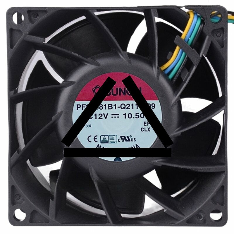 Sunon PF80381B1-Q211-S99 DC 12V 10.50W 4 Wires PWM Axial Cooling Fan