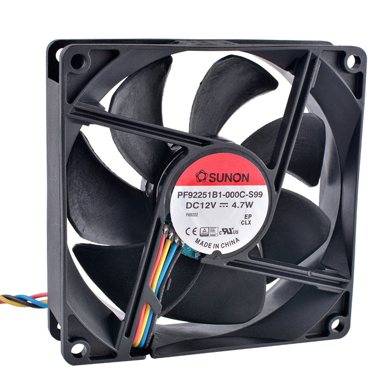 SUNON PF92251B1-000C-S99 DC12V 4.7W Dual ball bearing 4-wire fan