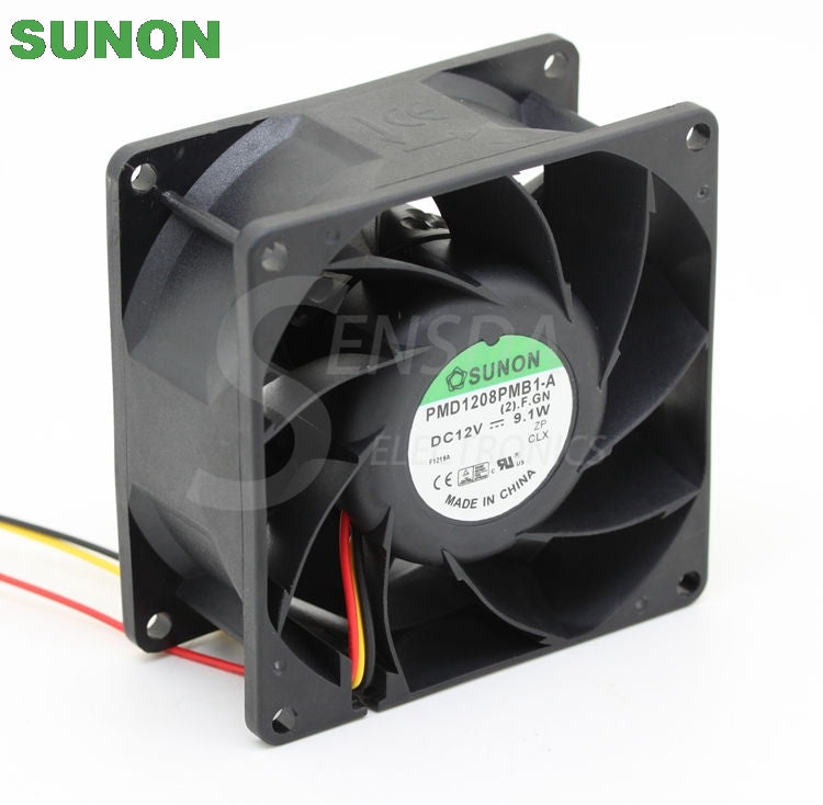 SUNON PMD1208PMB1-A 8038 80mm 8cm DC 12V 9.1W Server Square 4-wire pwm server inverter axial cooling fans
