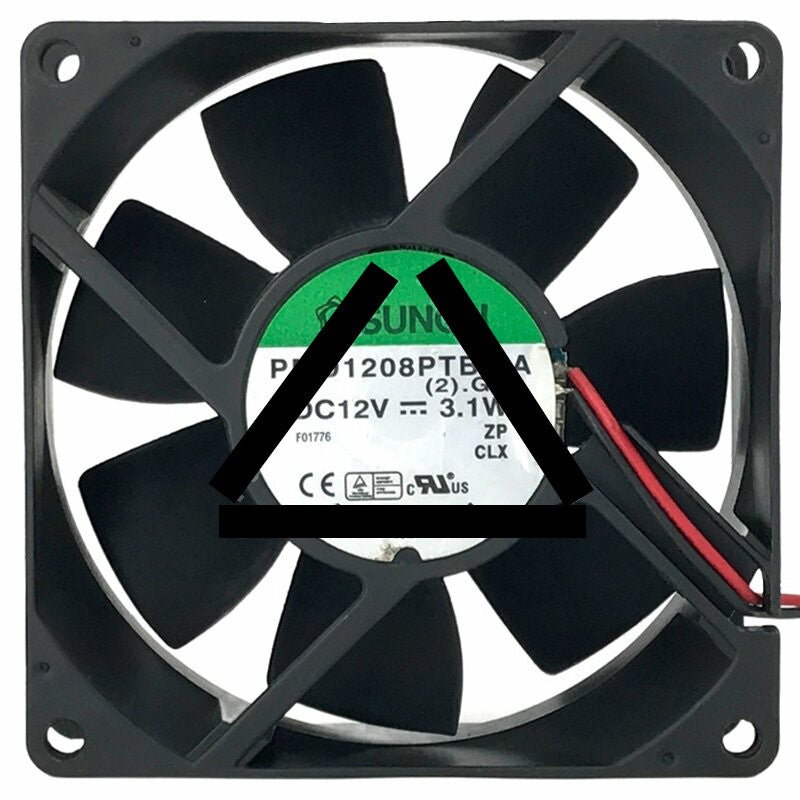 Sunon PMD1208PTB3-A DC 12V 3.1W 2 Wires 8025 Axial Cooling Fan