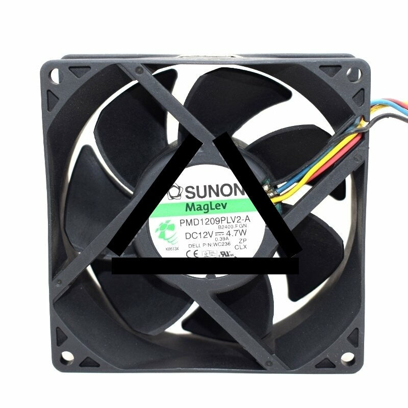 SUNON PMD1209PLV2-A DC 12V 4.7W 2 Wires / 3 Wires / 4 Wires Axial Cooling Fan