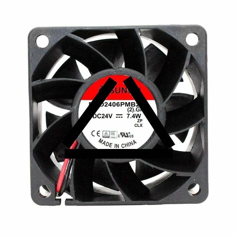 Sunon PMD2406PMB2-A DC 24V 7.4W 2 Wires Axial Cooling Fan