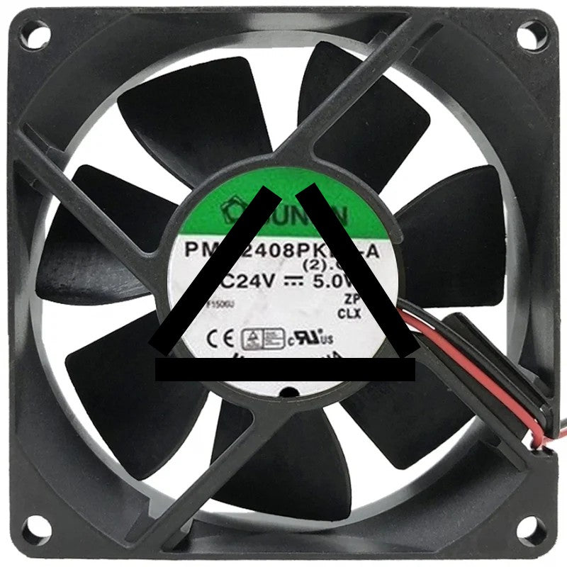 Sunon PMD2408PKB1-A DC 24V 5.0W 2 Wires Axial Cooling Fan
