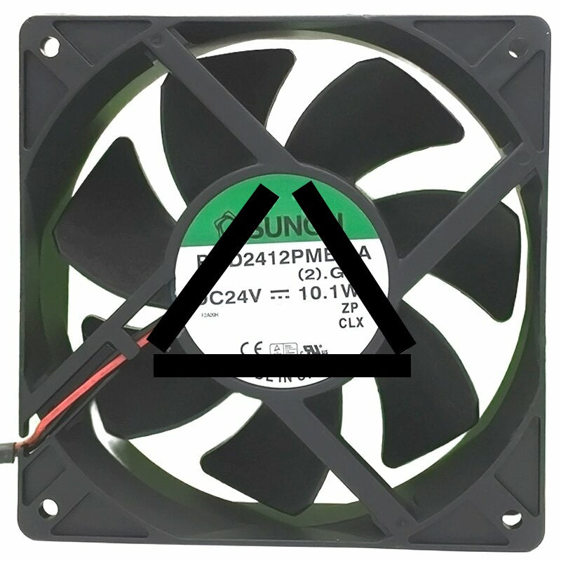 Sunon PMD2412PMB3-A DC 24V 10.1W 2 Wires Axial Cooling Fan