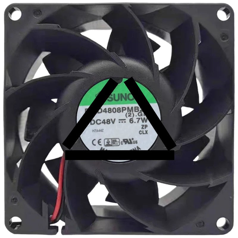 Sunon PMD4808PMB2-A DC 48V 6.7W 2 Wires Axial Cooling Fan