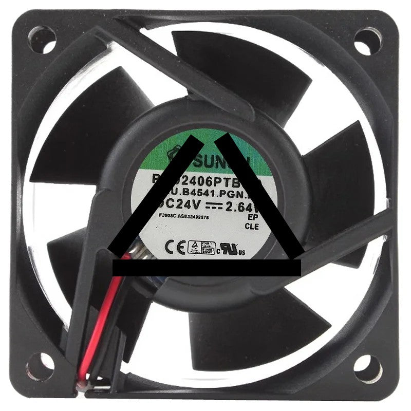 Sunon PSD2406PTB3-A DC 24V 2.64W 2 Wires Axial Cooling Fan