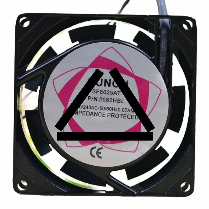 Sunon SF8025AT 2082HBL AC 220/240V 0.07A 2 Wires Axial Cooling Fan