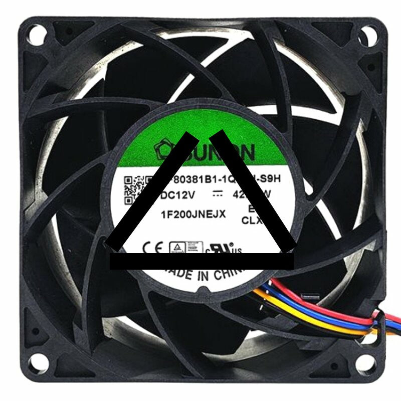 Sunon VF80381B1-1Q04U-S9H DC 12V 42.00W 8038 Axial Cooling Fan