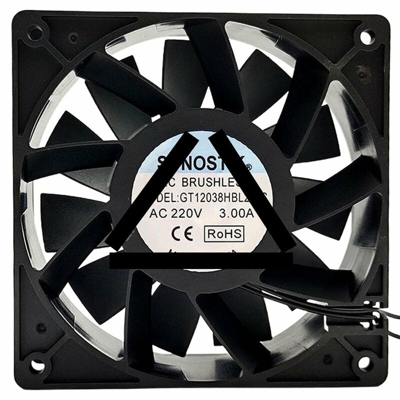 SUNOSTIK GT12038HBL2-EC EC 220V 3.00A 2 Wires Brushless Axial Cooling Fan