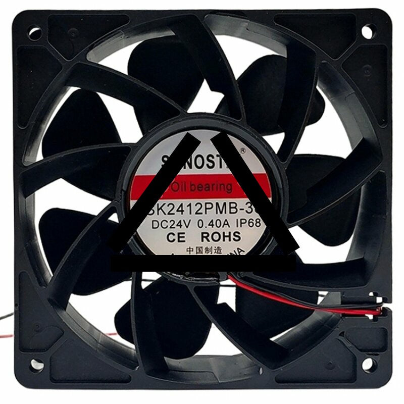 SUNOSTIK SK2412PMB-38 DC 24V 0.40A IP68 Waterproof Axial Cooling Fan