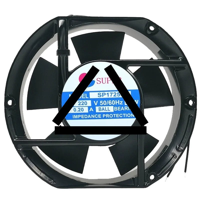 SUPER SP17250 220V 0.20A 38W Ball Bearing Impedance Protected Cooling Fan