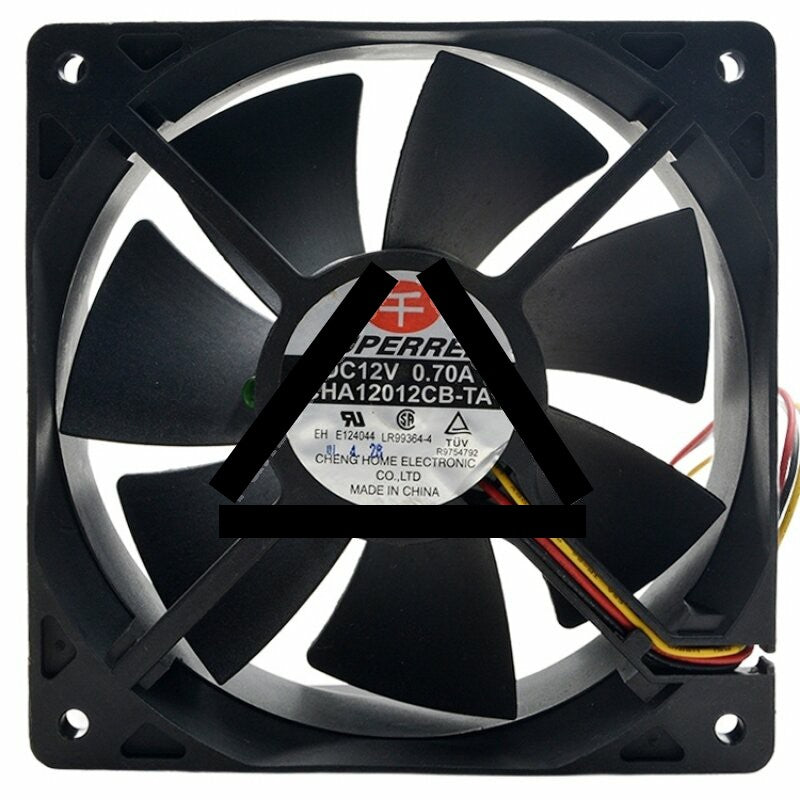 SuperRed CHA12012CB-TA DC 12V 0.70A 3 Wires 12038 Axial Cooling Fan