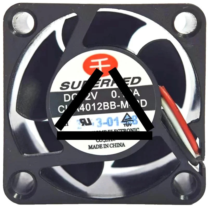 SuperRed CHA4012BB-M-RD DC 12V 0.12A 3 Wires Axial Cooling Fan