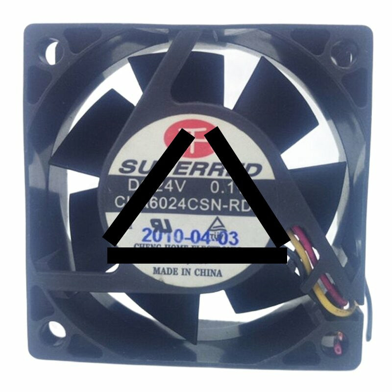 SuperRed CHA6024CSN-RD-1 DC 24V 0.11A 6025 Axial Cooling Fan