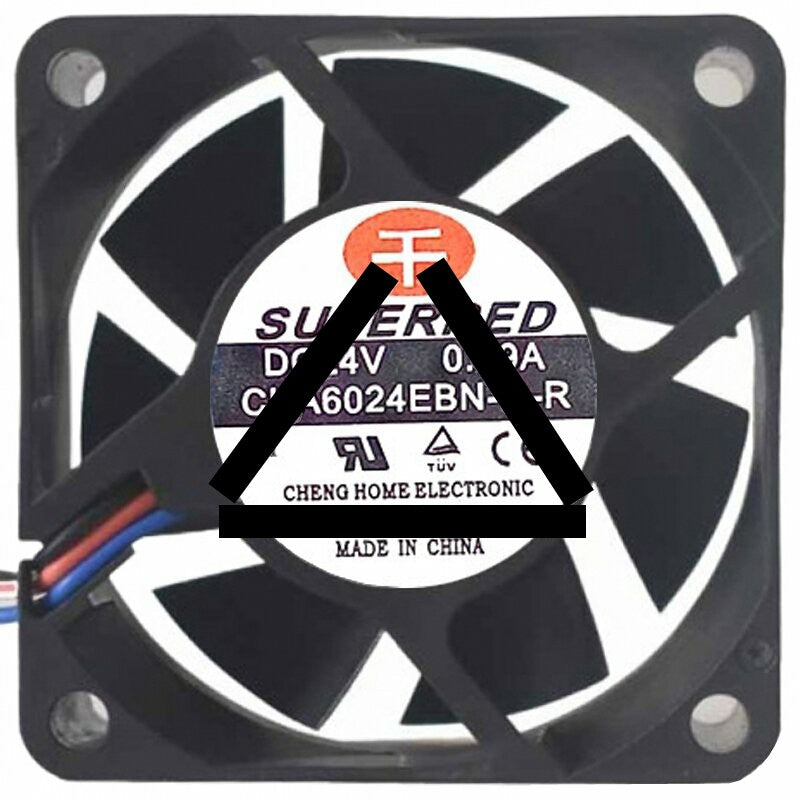 SuperRed CHA6024EBN-O-R 24V 0.19A 2 / 3 Wires Axial Fan
