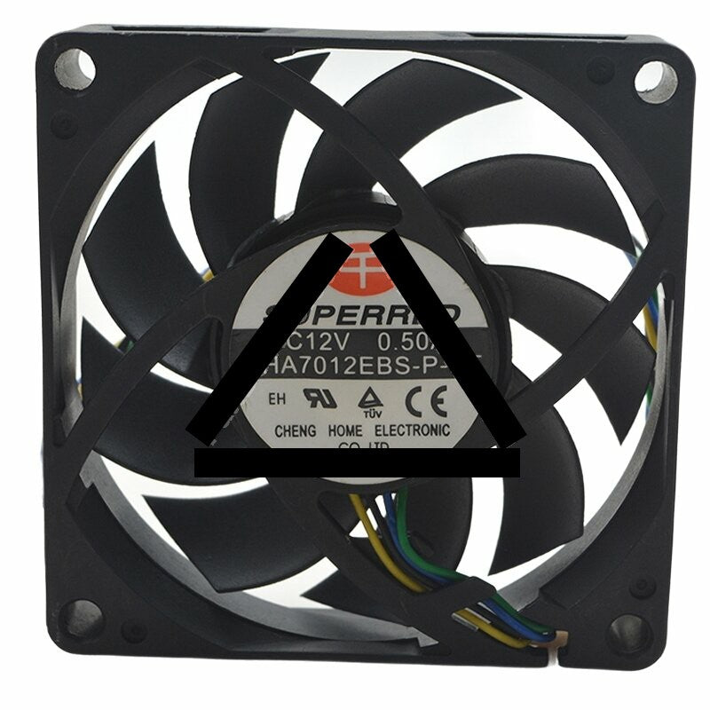 SuperRed CHA7012EBS-P-NF DC 12V 0.50A 7015 Axial Cooling Fan