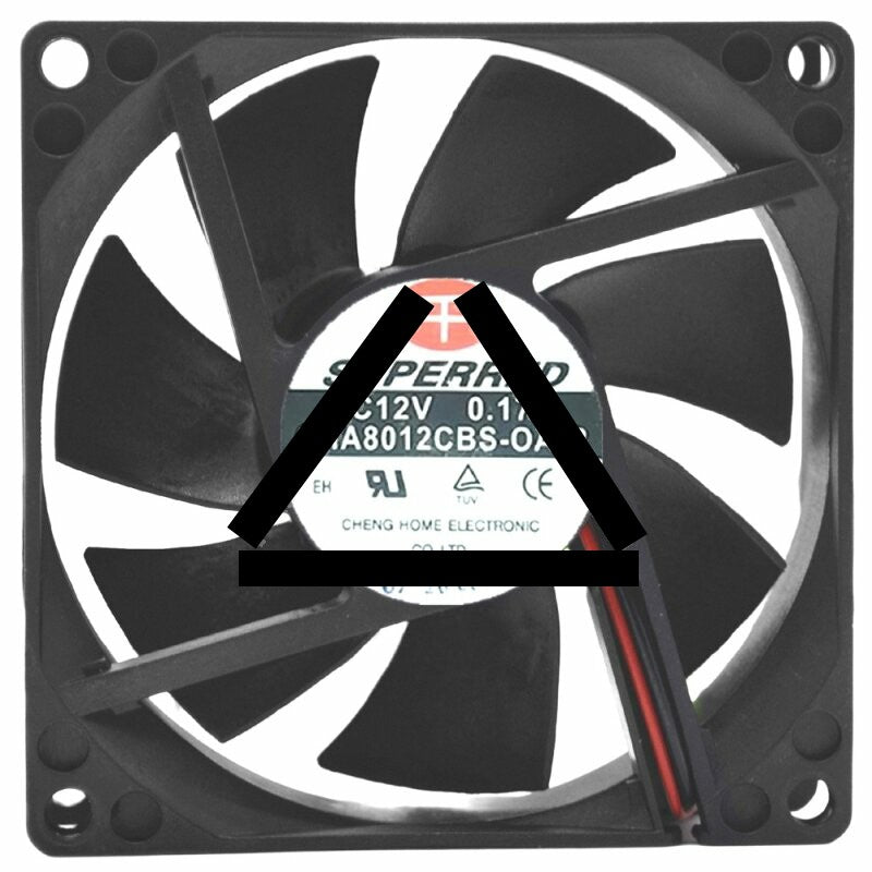 SuperRed CHA8012CBS-OA-P DC 12V 0.17A 2 / 3 / 4 Wires Axial Cooling Fan