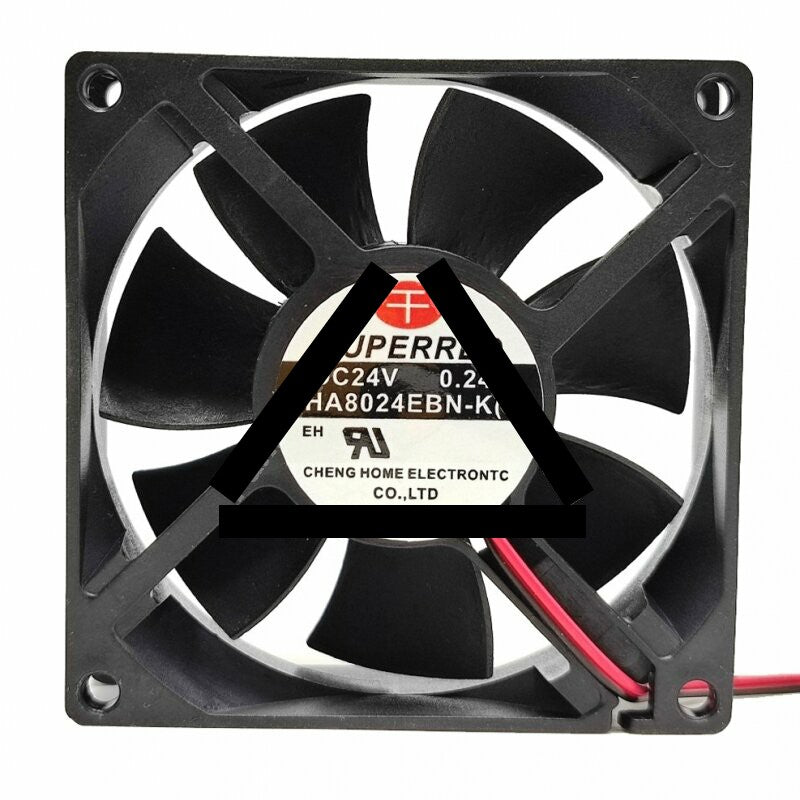 SuperRed CHA8024EBN-K(E) DC 24V 0.24A 8025 Axial Cooling Fan