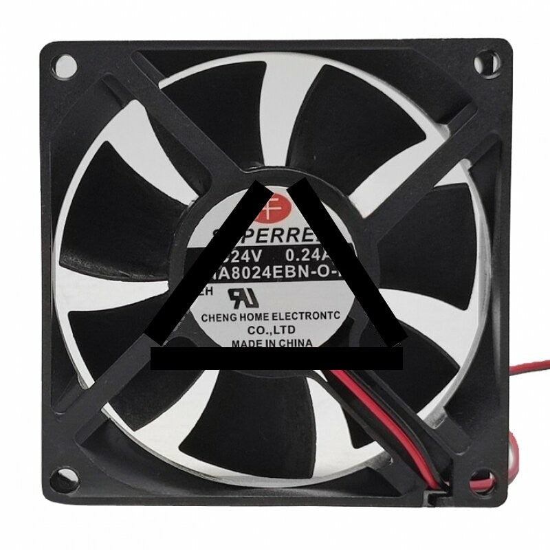 SuperRed CHA8024EBN-O-R DC 24V 0.24A 8025 Axial Cooling Fan
