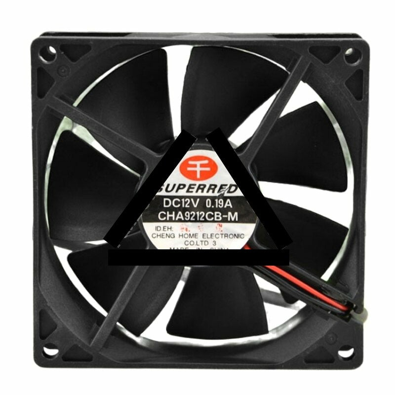 SUPERRED CHA9212CB-M DC 12V 0.19A 2 Wires Axial Cooling Fan