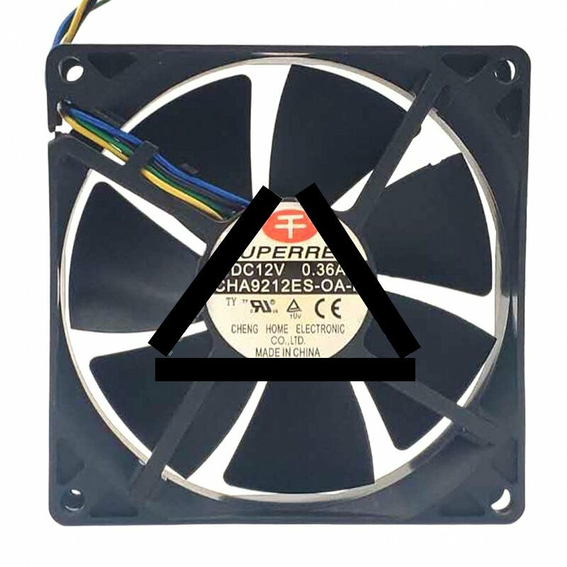 SuperRed CHA9212ES-OA-P DC 12V 0.36A 9225 Axial Cooling Fan