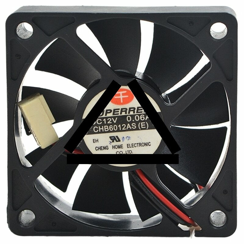 SuperRed CHB6012AS(E) DC 12V 0.06A 2 Wires 6015 Axial Cooling Fan