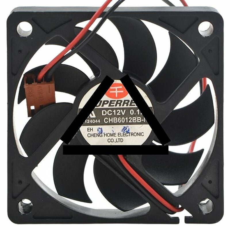 SuperRed CHB6012BB-N DC 12V 0.12A 2 Wires / 3 Wires Axial Cooling Fan