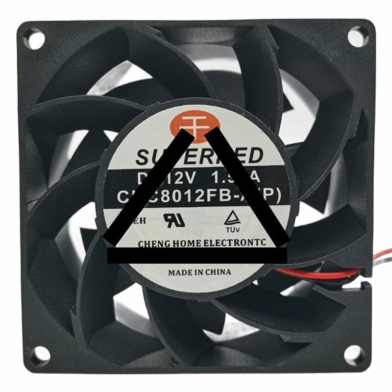 SuperRed CHC8012FB-A DC 12V 1.50A 2 Wires / 3 Wires / 4 Wires Axial Cooling Fan