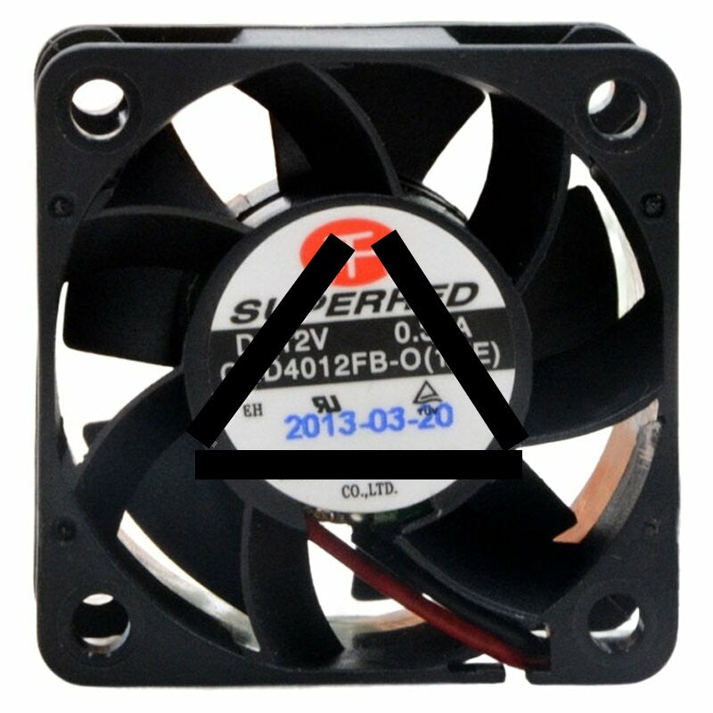 SuperRed CHD4012FB-O DC 12V 0.35A 2 Wires Axial Cooling Fan