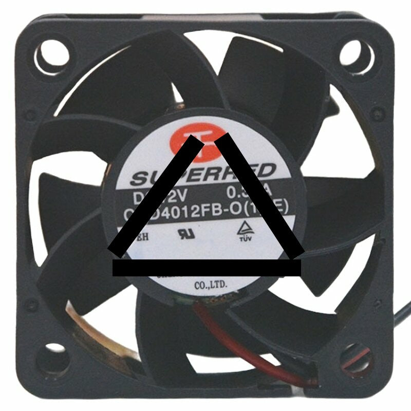 SuperRed CHD4012FB-O(1)(E) DC 12V 0.35A 2 Wires Axial Cooling Fan