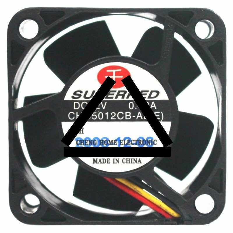 SuperRed CHD5012CB-AL DC 12V 0.18A 3 Wires 5020 Axial Cooling Fan