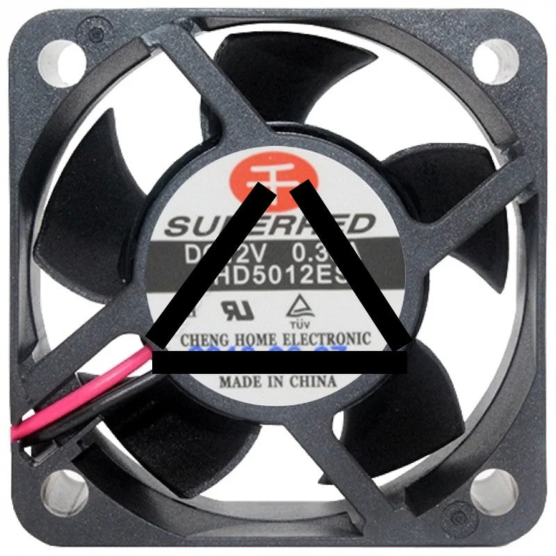 SuperRed CHD5012ES DC 12V 0.33A 2 Wires Axial Cooling Fan
