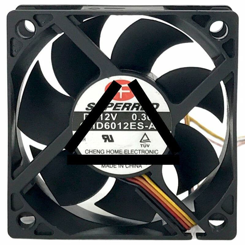 SuperRed CHD6012ES-AH DC 12V 0.30A 2 / 3 / 4 Wires 6020 Axial Fan