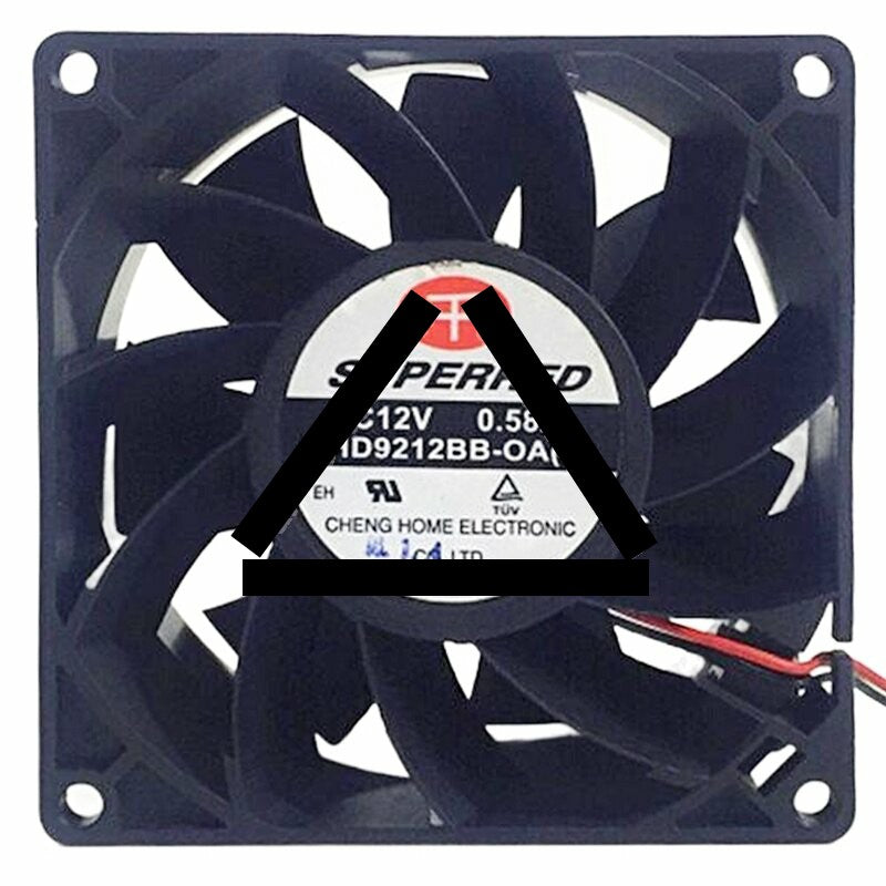 SuperRed CHD9212BB-OA(E) DC 12V 0.58A 2 Wires / 3 Wires Axial Cooling Fan
