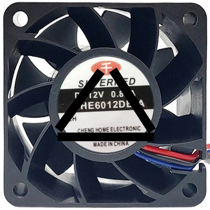 SuperRed CHE6012DB-A DC 12V 0.86A 3 Wires Axial Cooling Fan