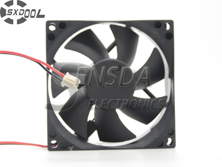 SXDOOL 8cm 80mm cooling fan 8025 80*80*25 80X80X25 mm Sleeve DC 24V 0.15A case cooling fan 2-wire 2pin quiet low noise