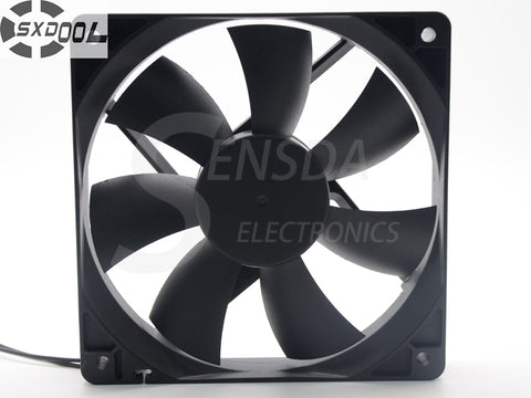 SXDOOL brushless EC electric axial fan motor 120*120*25 mm 120mm 12cm double voltage 115V 230VAC 50/60Hz 7W 2600RPM 100.2CFM
