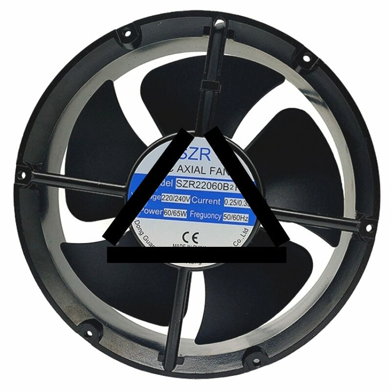 SZR SZR22060B2H AC 220/240V 0.25/0.35A 60/65W 2 Wires Axial Cooling Fan
